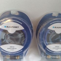 BLAUPUNKT 2 SET 0 GAUGE CCA 5000W CAR AMPLIFIER INSTALL KIT  ( BRAND NEW PRICE IS LOWEST INSTALL NOT AVAILABLE  )