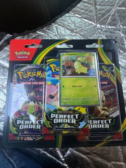 Pokemon 3 pack blister (Chikorita)