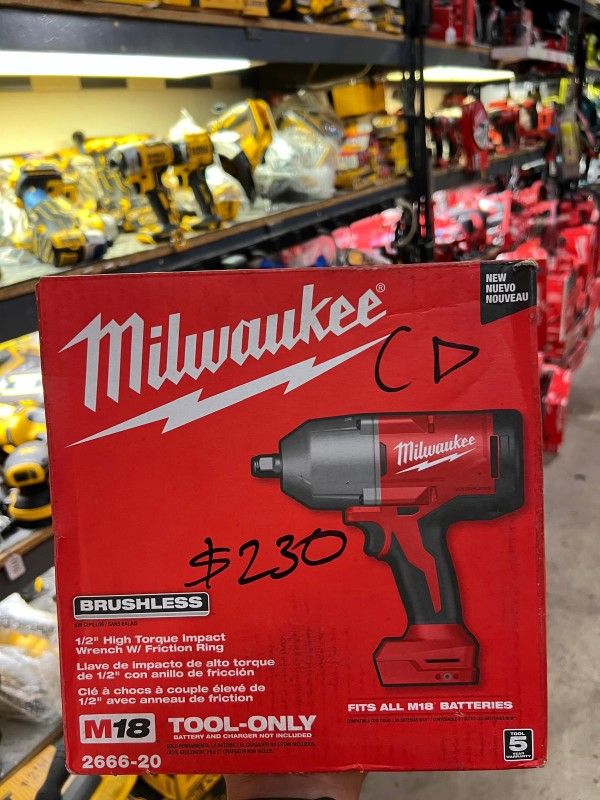 MILWAUKEE M18 CORDLESS IMPACT WRENCH 1/2 IN. BRUSHLESS $229