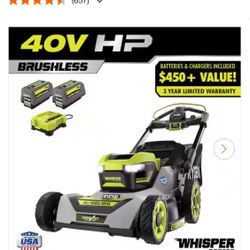 Lawn Mover Bateria Y Cargador Ryoby 40v Self Propelled 