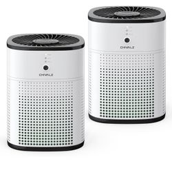 2 Pack CHIVALZ Air Purifiers for Bedroom with True HEPA Filter