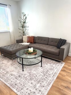 GUS Reversible chaise sectional couch, Modern, Clean, DELIVERY available Tapue brown grey