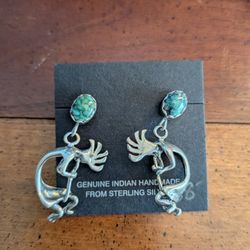 Genuine Indian Handmade Sterling Silver/Turquoise 