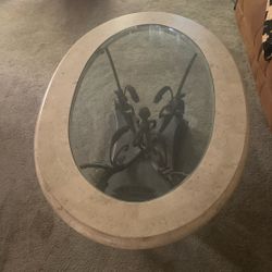 Coffee Table / Marble -beveled Glass, High Quality 