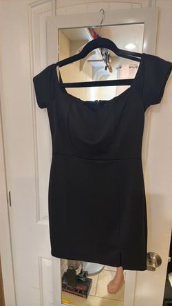 Black Mini Dress with Cap Sleeves
