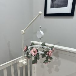 Pottery Barn Kids Floral Crib Mobile – Pink & Green Felt Flowers