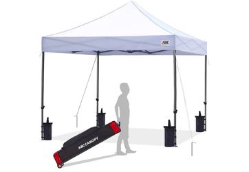 ABCCANOPY Patio Pop Up Canopy Tent 10x10 Commercial-Series (White)