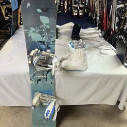 K2 Snowboard Package With Boots And Bindings 