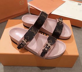 Shoes, Bom Dia Flat Mule Louis Vuitton Buckle Sandal
