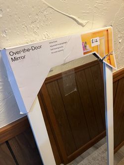 Over-the-Door Mirror White Finish