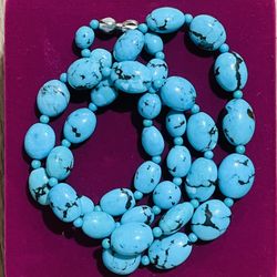 Natural Turquoise Beads Necklace 