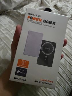 Slim 5,000mAh Magnetic Wireless Power Bank - Silver Grey