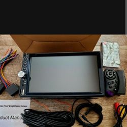 Car Stereo Double Din Support Apple Carplay Bluetooth Call Phonelink 7 Inch Touch Screen Android Auto USB/TF/AUX FM Radio Receiver with Backup Camera 