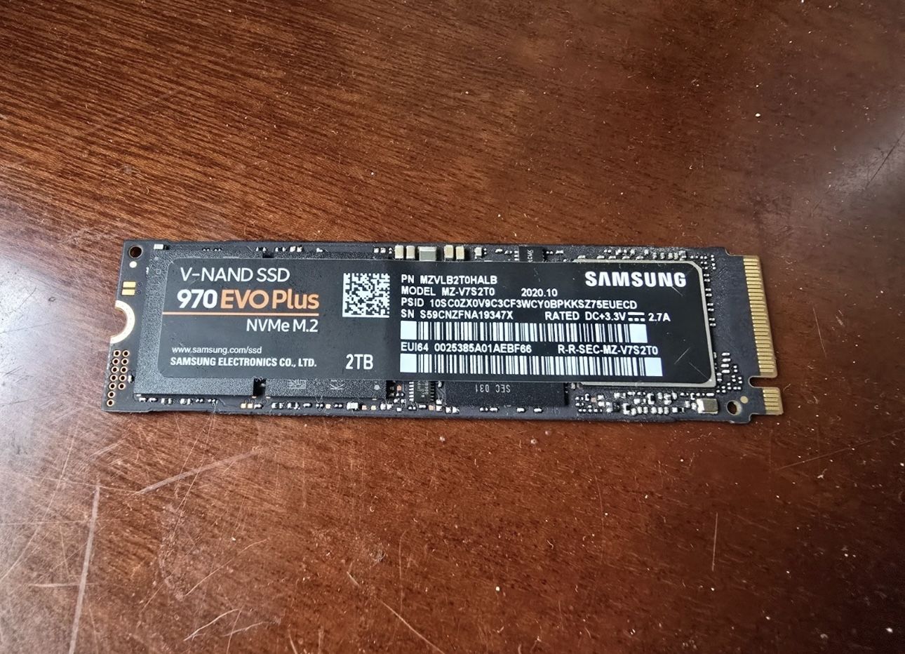 Samsung 970 EVO Plus 2TB Nvme M.2 SSD