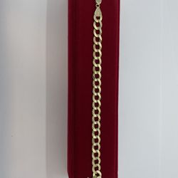 14K GOLD CUBAN BRACELET. NEW. 