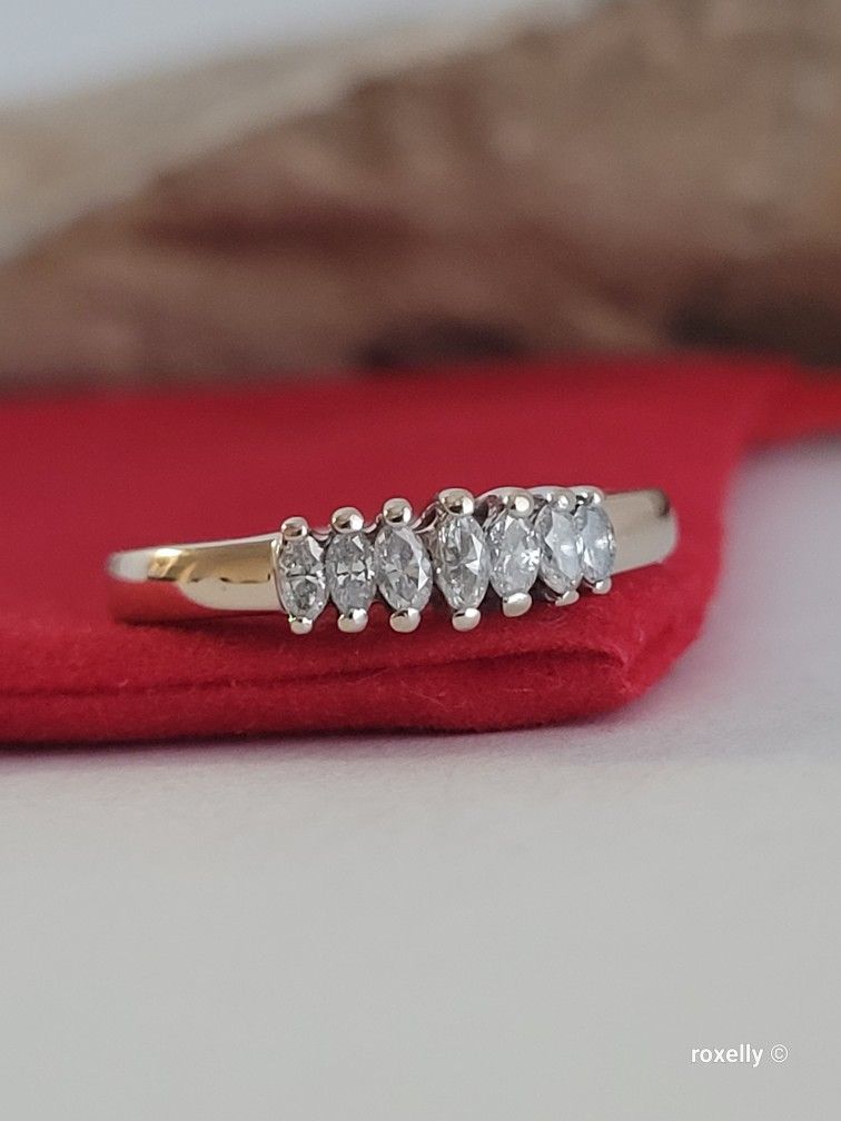 ❤️14k Size 5.25 Precious Solid White Gold Genuine Diamond Tiara Design Ring!/ Anillo de Oro Blanco con Diamantes Genuinos!👌🎁Post Tags: Anillo de Oro