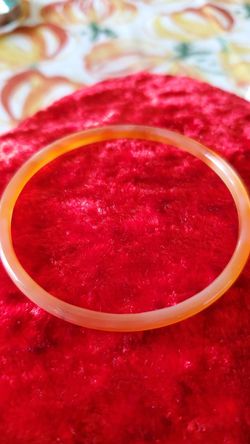 Skinny Jade Orange Elegant style Multicolor Imperial Concubine bracelet 54mm 56mm