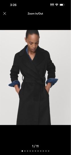 New Mango handmade belted wool blend coat size S&M&XS