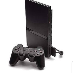 PlayStation 2 Console (Slim Line Version 1) (Renewed) + 2 Original PS2