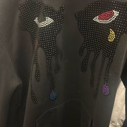 Black Hoodie Rhinestones