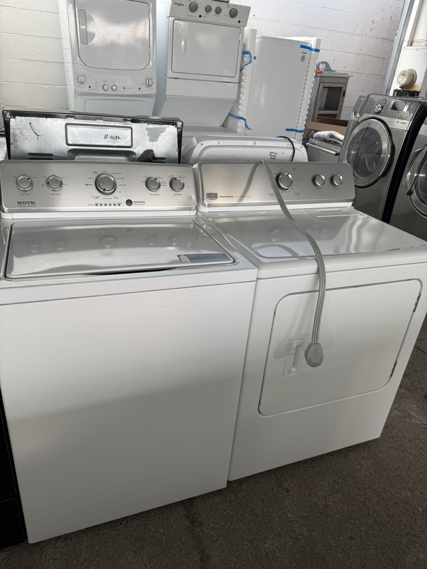 Maytag Centennial Top Load Washer And Electric Dryer Set