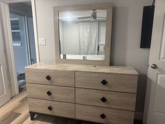 HOMELEGANCE WHITING BEDROOM SET – DRESSER, MIRROR + 2 NIGHTSTANDS