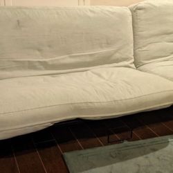 Futon..Black Metal  With Mattress !$75..FIRM.