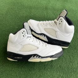 Size 8.5 - Air Jordan 5 Retro Reverse Metallic White Black