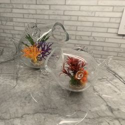 Fish Shaped Glass Fish Bowls