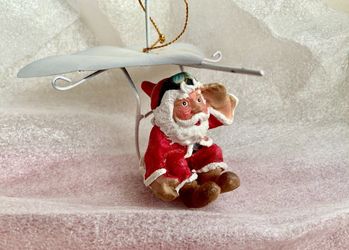 Santa Christmas Hang Glider Ornament
