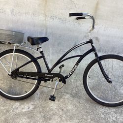 ELECTRA SINGLE SPEED CRUISER BIKE W / QUICK RELEASE REAR BASKET