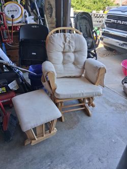 Rocker glider with foot rest