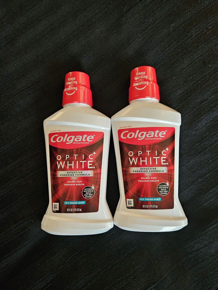 $3 Each (2 Available) Colgate Optic White Icy Fresh Mint Mouthwash 16oz