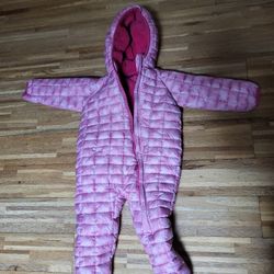SNOZU GIRL'S 24 - 36 MONTH FLEECE LINED SNOWSUIT...WORN 2X