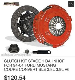 CLUTCH KIT STAGE 1 BAHNHOF FOR 94-04 FORD MUSTANG COUPE CONVERTIBLE 3.8L 3.9L V6