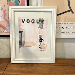 Framed vogue art print