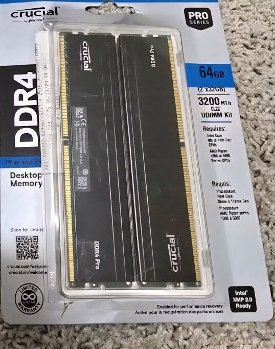 64gb DDR4 Ram 32gb x 2 3200