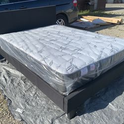 Queen Bed With Nice 10” Orthopedic Supreme Mattress Included 📍 