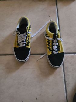 VANS Old Skool Peanuts Charlie Brown 5m/6.5w Good Grief Yellow Black