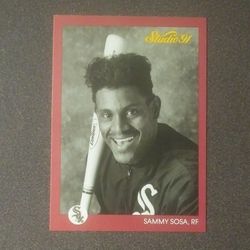 1991 Studio Leaf Sammy Sosa Chicago White Sox #38 Baseball Card Vintage Collectible Trading Sports MLB Major League Professional Pro
