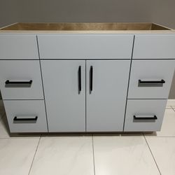 48” Gray Bathroom Vanity Cabinet