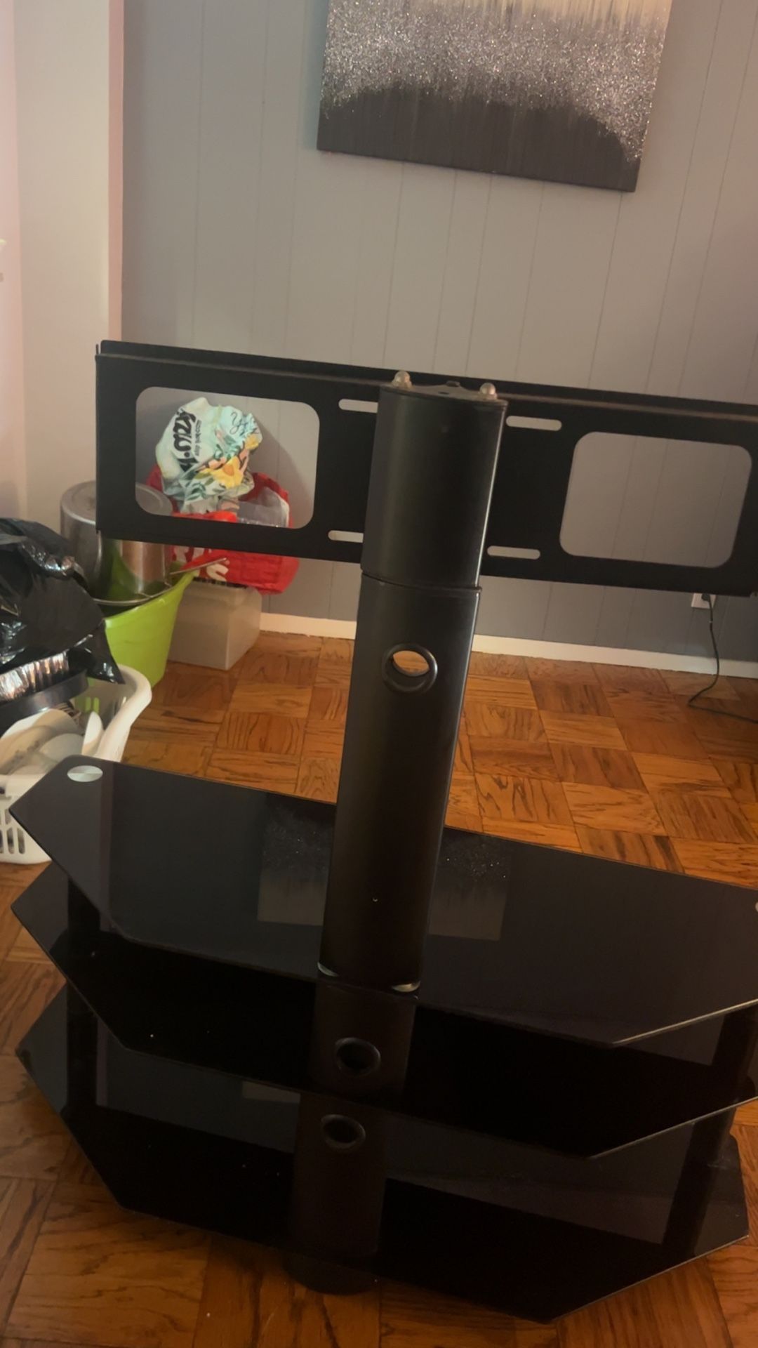 Nice Tv Stand With Wall Mount Attached To It 