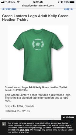 Green lantern t shirts
