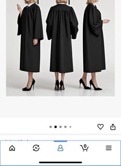 Black Graduation Gown Middle High School College for Adult Graduation Robe