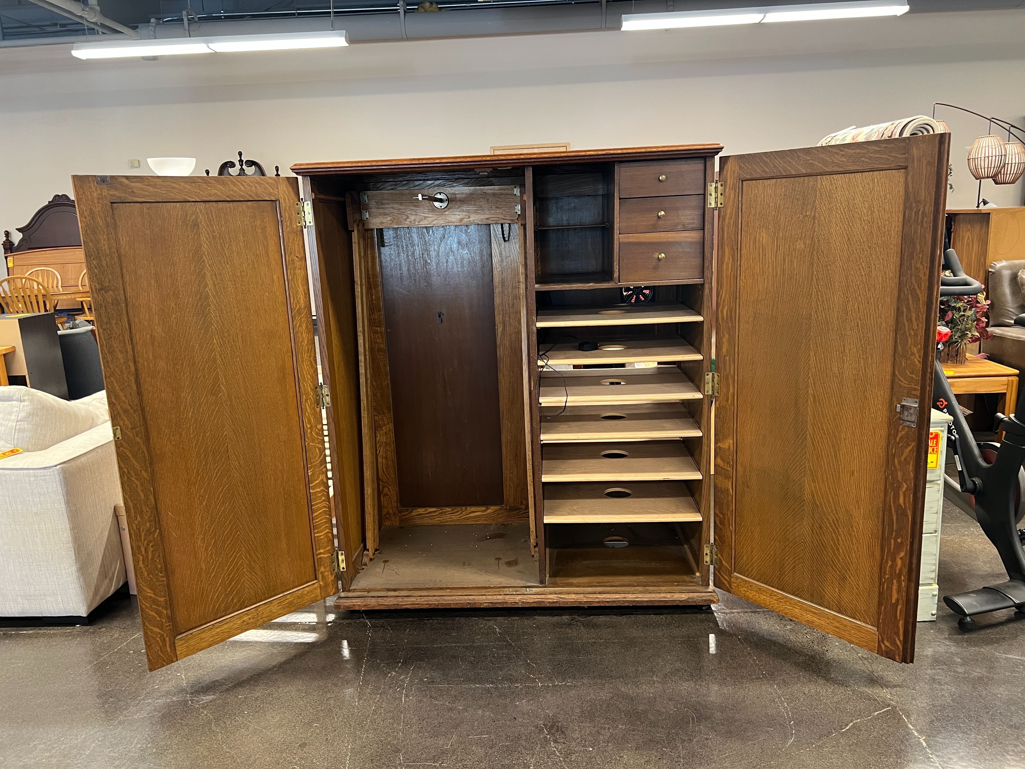 Large Armoire with Key and Lock