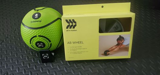 DribbleUp 6 LB Smart Medicine Ball & All In Motion Ab Wheel Bundle
