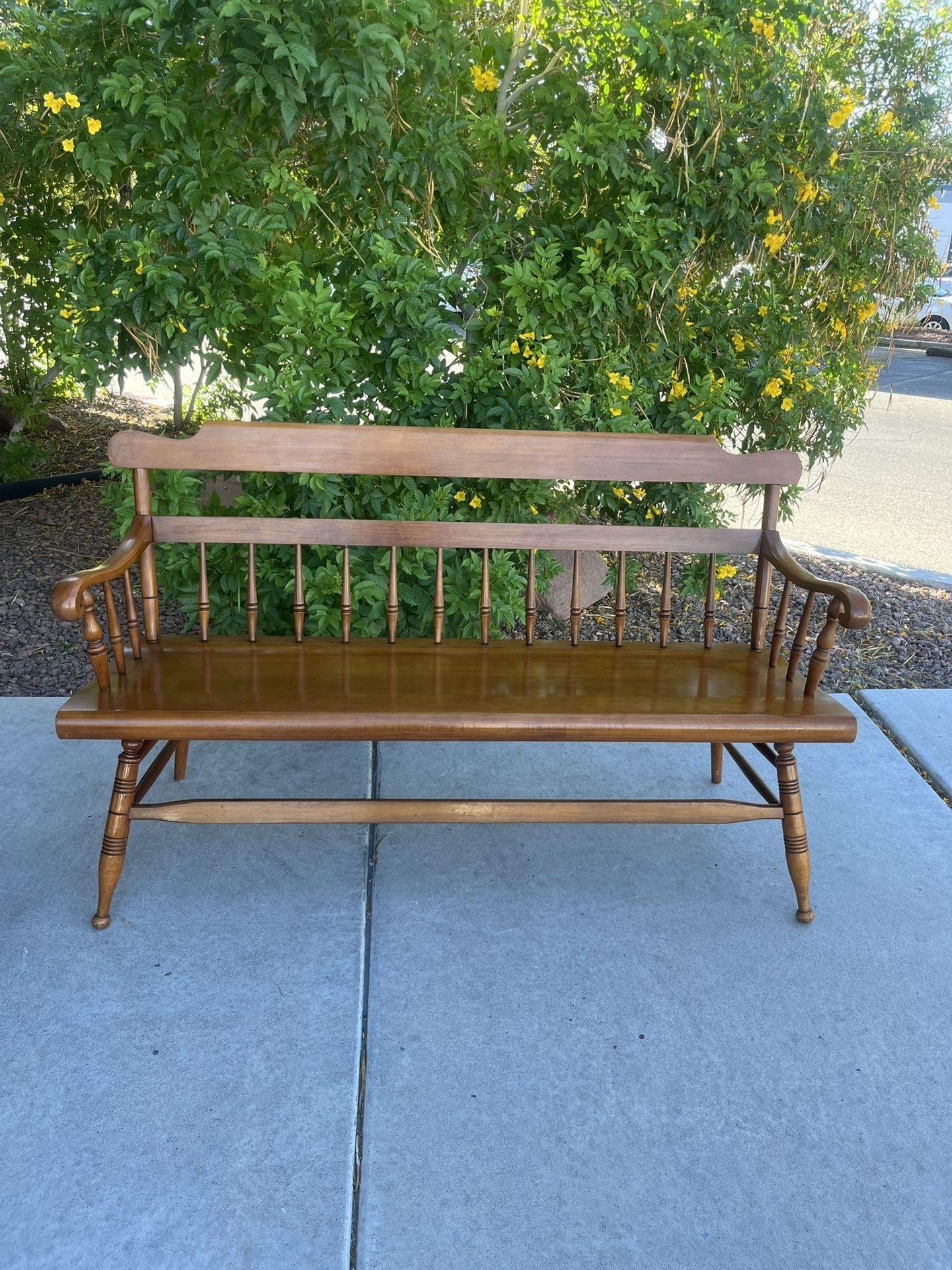 Vintage Solid Wood Bench ( Can Deliver For $10 )