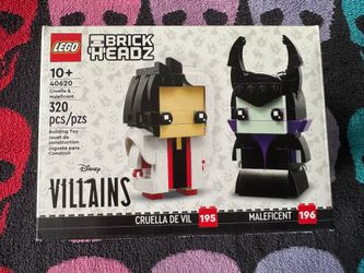 lego brick headz 40620 villains cruella de vil  and maleficent
