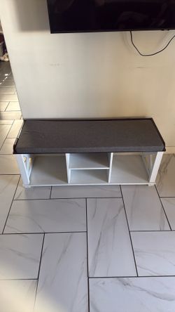 Entryway Storage Bench with Cushion