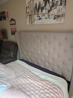 Queen frame and mattress